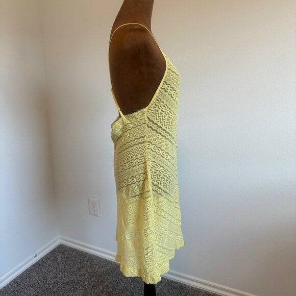 Victoria's Secret Y2K Vintage Yellow Sheer Nightie Sleep Dress Women's Size M. - Picture 4 of 8